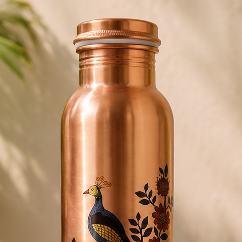 VIVIDHA | COPPER BOTTLE PEACOCK | 1 L | 1000ML | 100 % PURE
